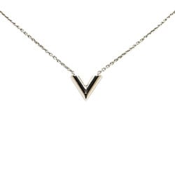 Louis Vuitton Essential V Necklace M63197 Silver Metal Women's LOUIS VUITTON