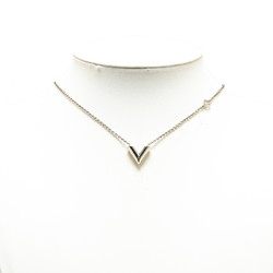 Louis Vuitton Essential V Necklace M63197 Silver Metal Women's LOUIS VUITTON