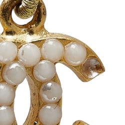 Chanel COCO Mark Chain Brooch Plated Fake Pearl Women's CHANEL