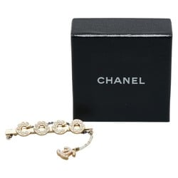 Chanel COCO Mark Chain Brooch Plated Fake Pearl Women's CHANEL