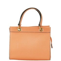 CELINE Circle Tote Handbag Orange Leather Women's