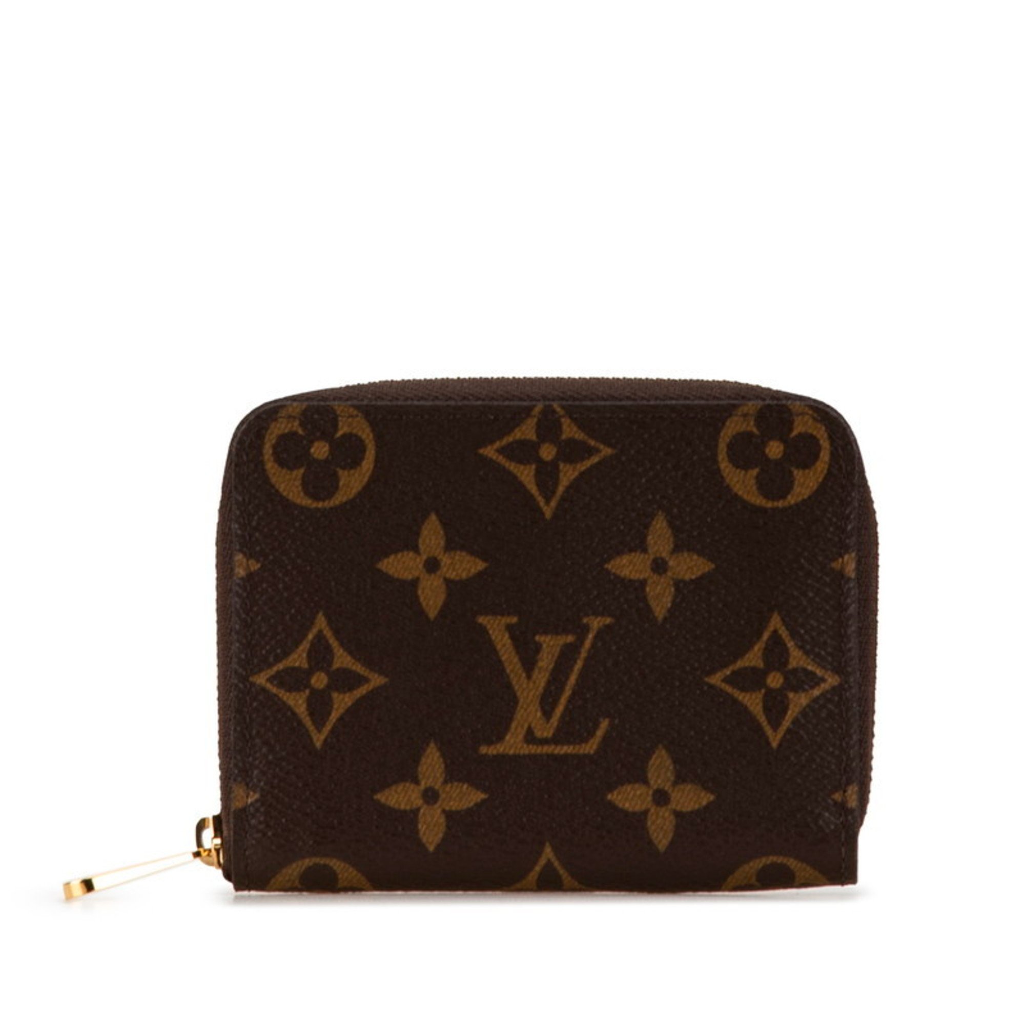 Louis Vuitton Monogram Zippy Coin Purse Case M60067 Brown PVC Leather Women's LOUIS VUITTON