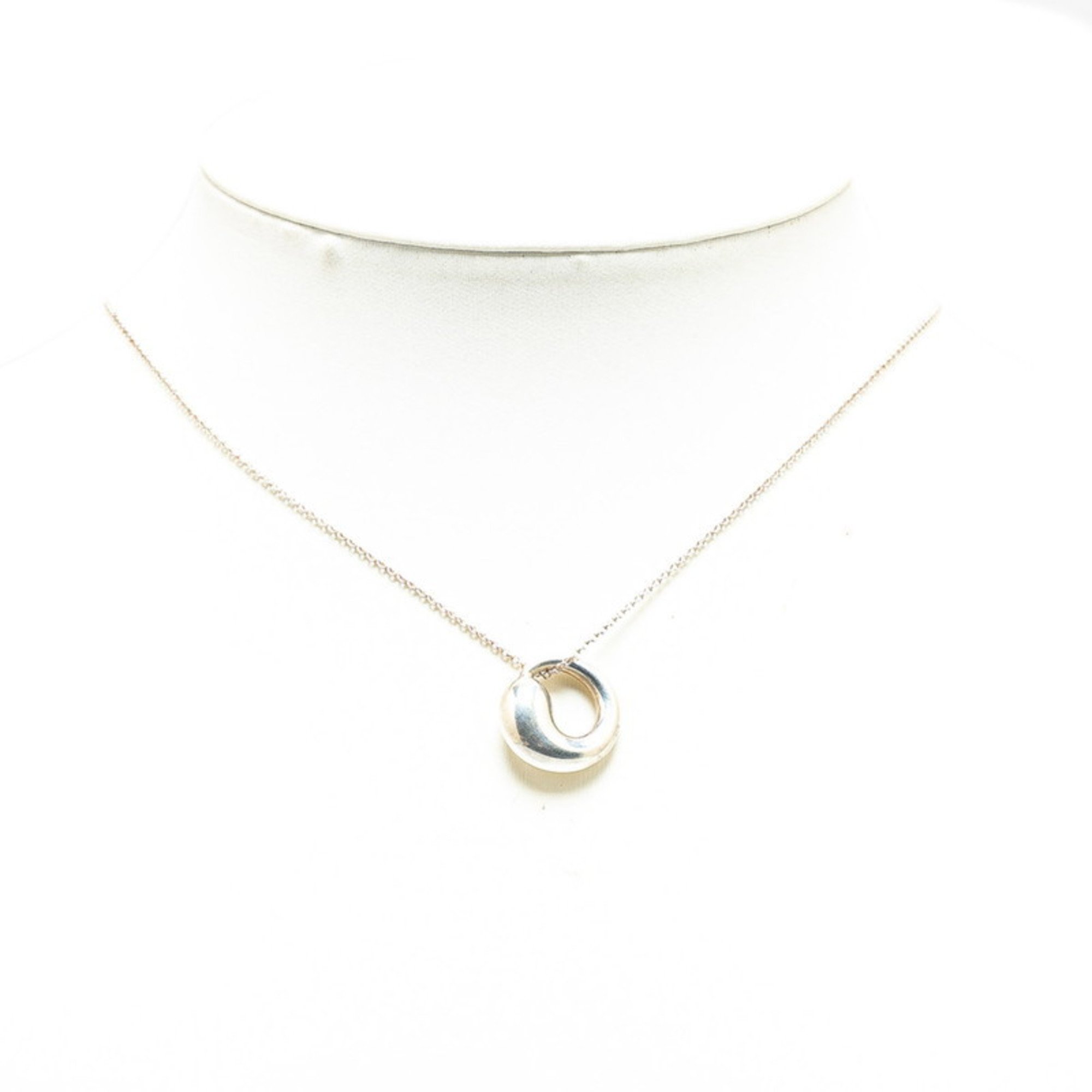 Tiffany Elsa Peretti Eternal Circle Pendant Necklace Silver SV925 Women's TIFFANY&Co.