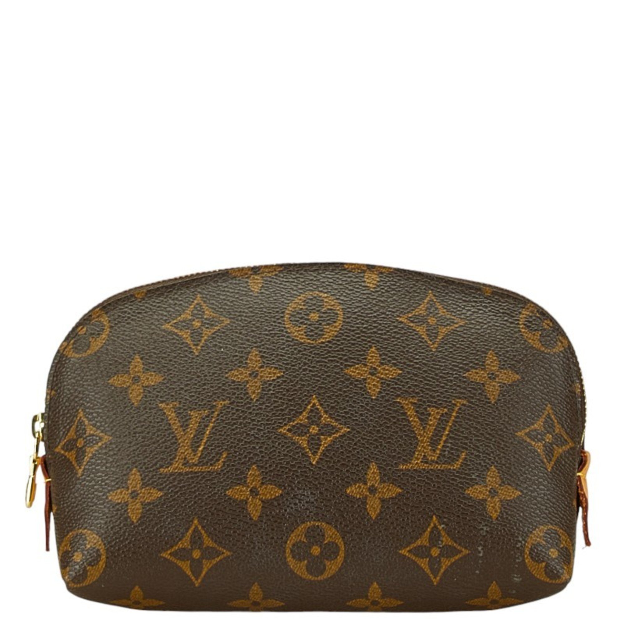 Louis Vuitton Monogram Pochette Tick Pouch M47515 Brown PVC Leather Women's LOUIS VUITTON