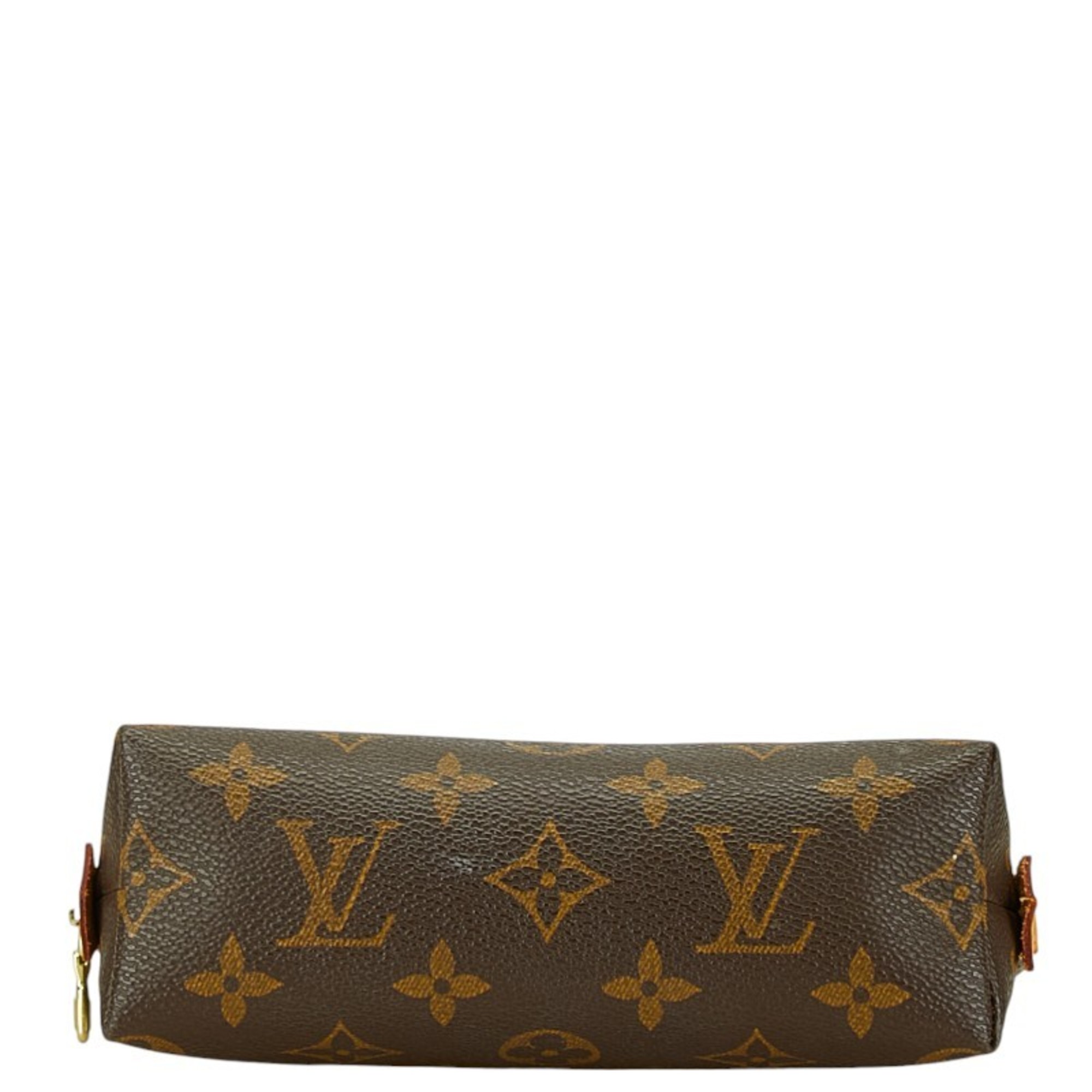 Louis Vuitton Monogram Pochette Tick Pouch M47515 Brown PVC Leather Women's LOUIS VUITTON