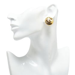 Chanel Coco Mark Earrings Gold Plated Women's CHANEL