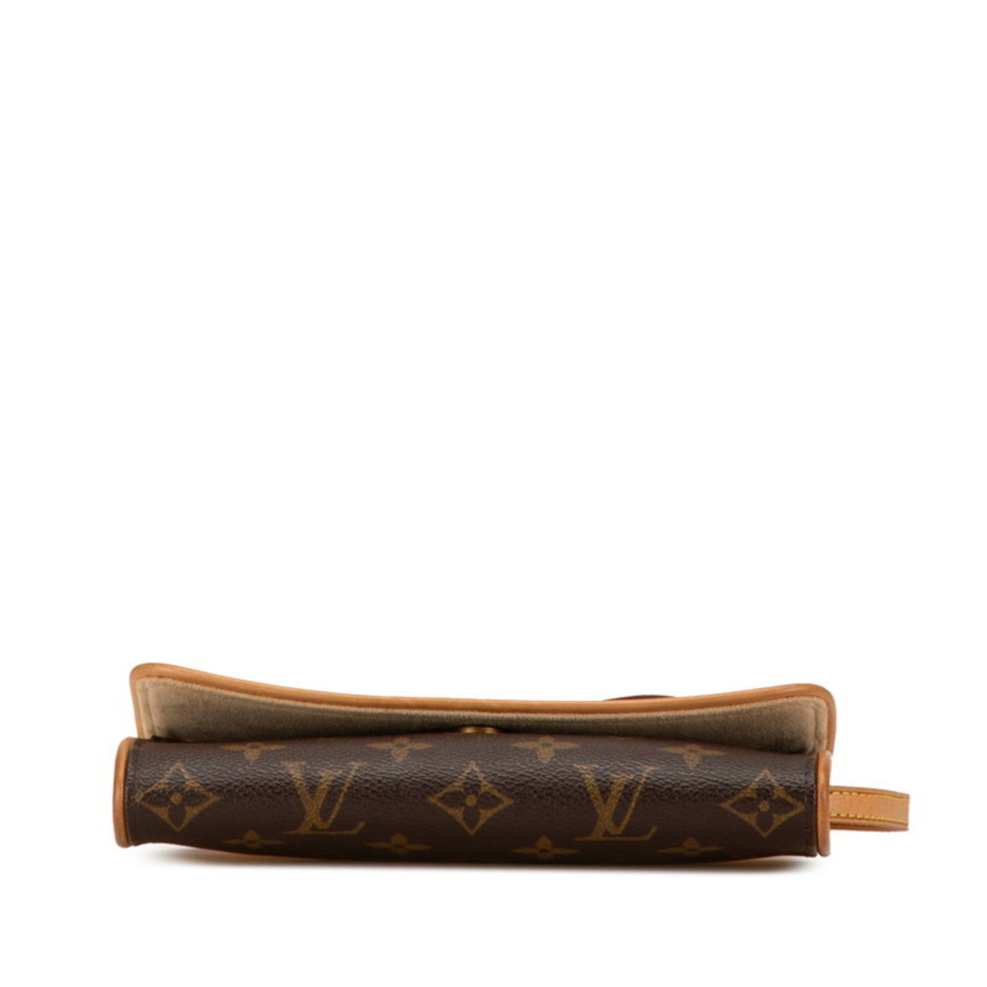 Louis Vuitton Monogram Pochette Twin PM Shoulder Bag M51854 Brown PVC Leather Women's LOUIS VUITTON