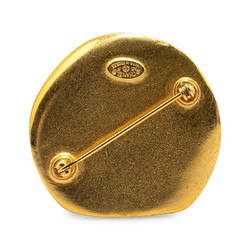 Chanel Coco Mark Brooch Gold Plated Women's CHANEL