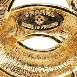 Chanel Matelasse Coco Mark Brooch Gold Plated Women's CHANEL