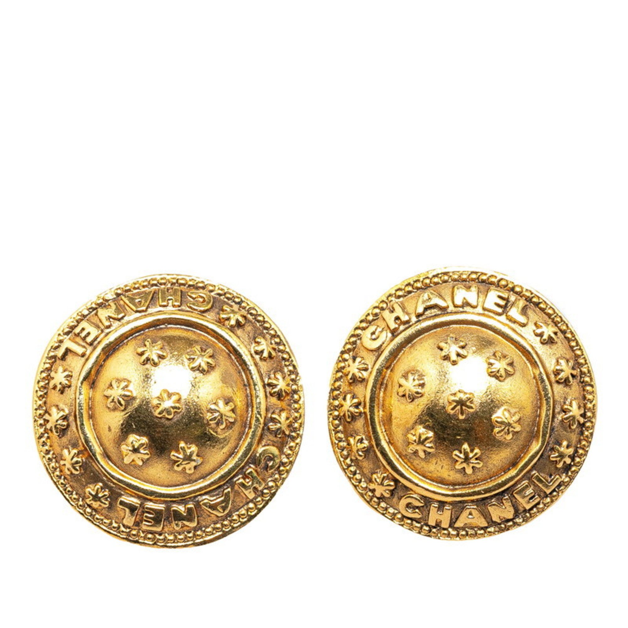 Chanel Cufflinks Gold Plated Women's CHANEL