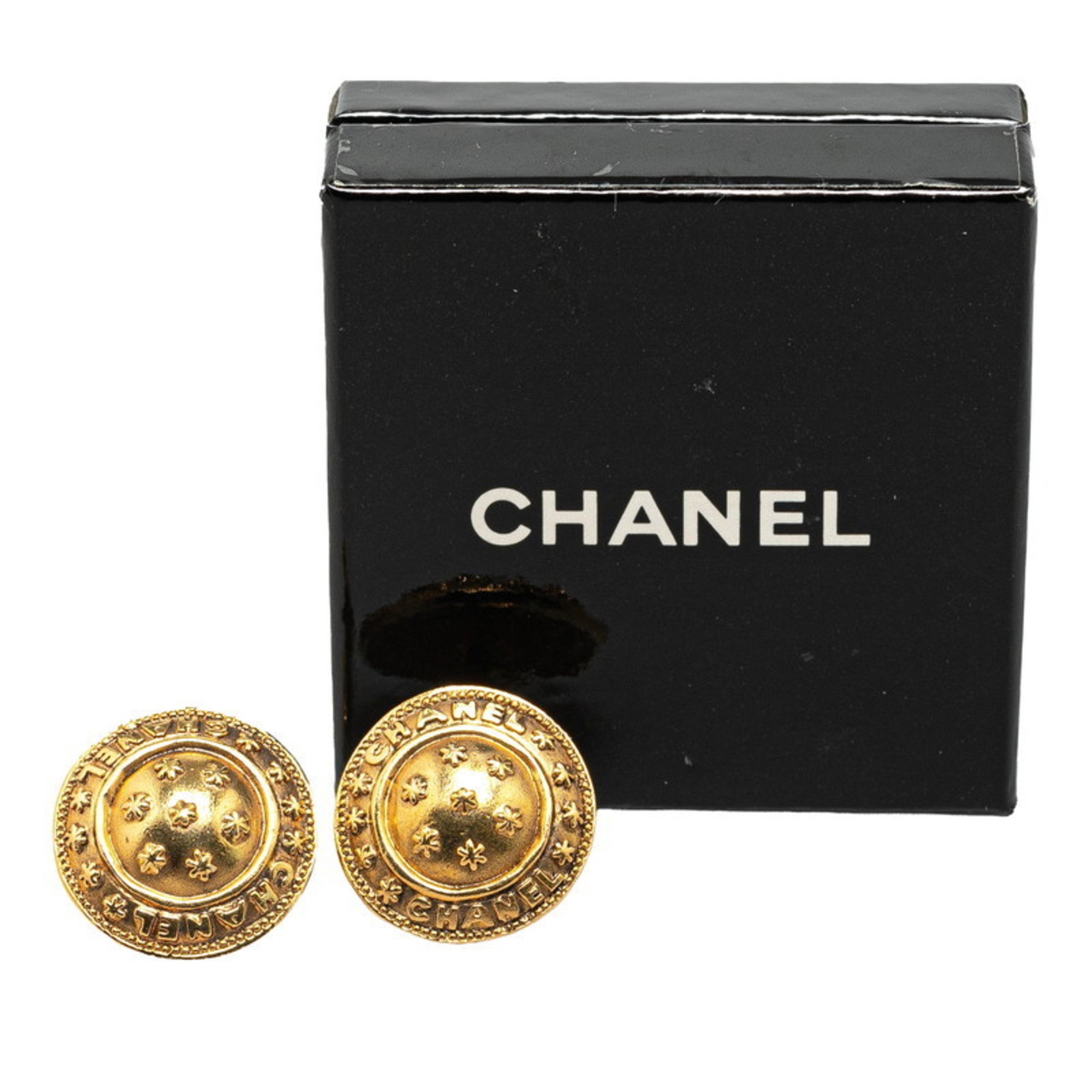 Chanel Cufflinks Gold Plated Women's CHANEL