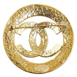 Chanel Coco Mark Brooch Gold Plated Women's CHANEL