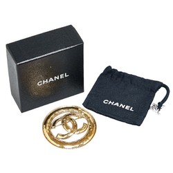 Chanel Coco Mark Brooch Gold Plated Women's CHANEL