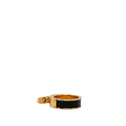 Hermes Kelly Cadena Key Scarf Ring Gold Black Plated Women's HERMES