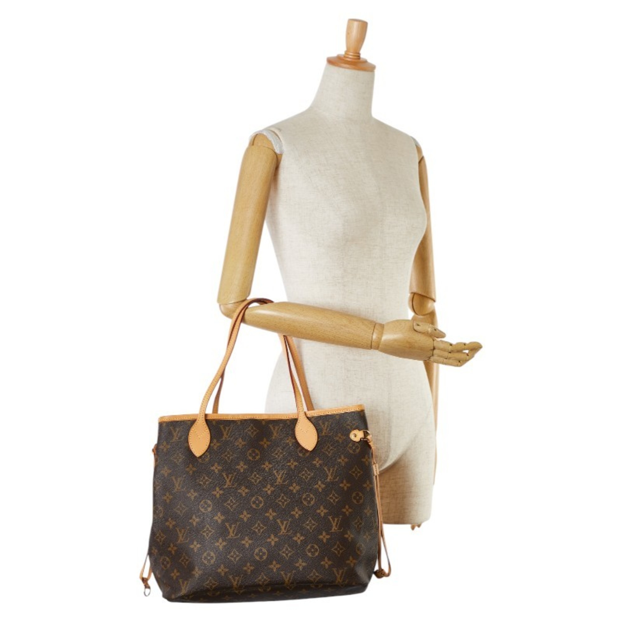 Louis Vuitton Damier Neverfull MM Shoulder Bag Tote N51105 Brown PVC Leather Women's LOUIS VUITTON