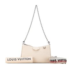 Louis Vuitton Epi Easy Pouch On Strap Chain Shoulder Bag Handbag M81239 White Leather Women's LOUIS VUITTON