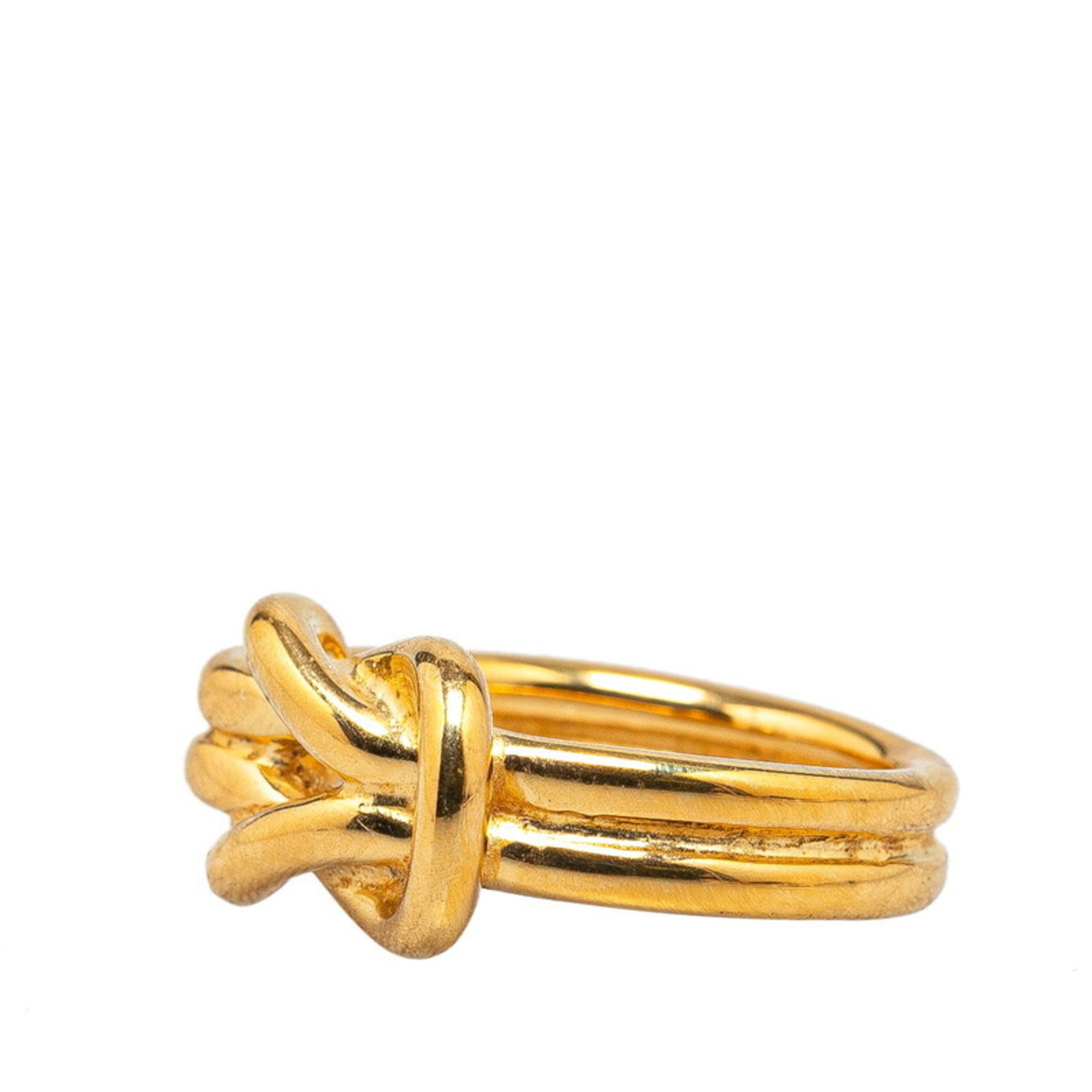 Hermes Atame Scarf Ring Gold Plated Women's HERMES