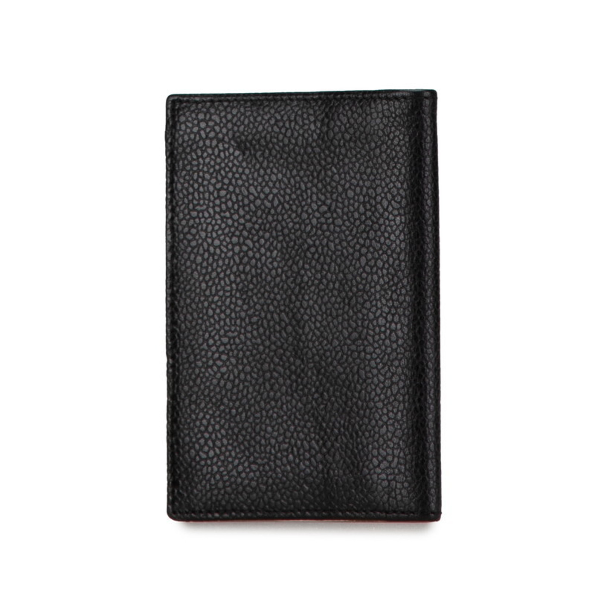 CHANEL COCO MARK CARD CASE BUSINESS BLACK CAVIAR SKIN WOMEN'S