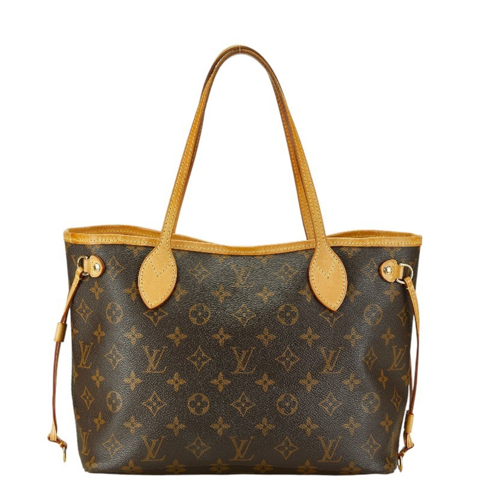 Louis Vuitton Monogram Neverfull PM Handbag Tote Bag M40155 Brown PVC Leather Women's LOUIS VUITTON