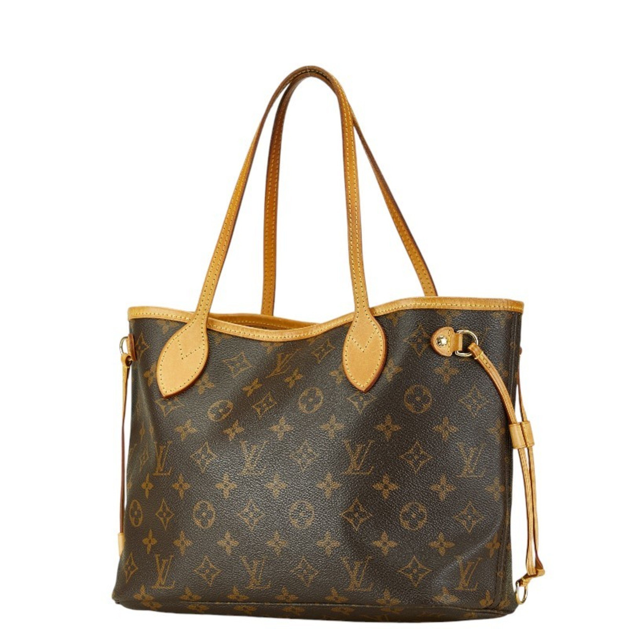 Louis Vuitton Monogram Neverfull PM Handbag Tote Bag M40155 Brown PVC Leather Women's LOUIS VUITTON