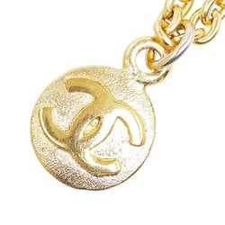 Chanel Coco Mark Chain Necklace Gold Plated Women's CHANEL