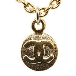 Chanel Coco Mark Chain Necklace Gold Plated Women's CHANEL