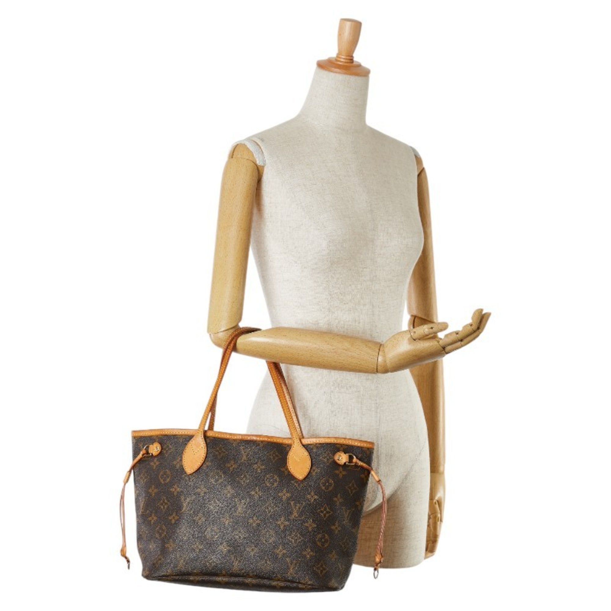 Louis Vuitton Monogram Neverfull PM Tote Bag Handbag M41000 Brown PVC Leather Women's LOUIS VUITTON