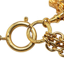 Chanel Matelasse Coco Mark Bag Shape Motif Chain Long Necklace Gold Plated Women's CHANEL