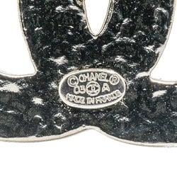 Chanel Coco Mark Pin Brooch Silver Metal Women's CHANEL