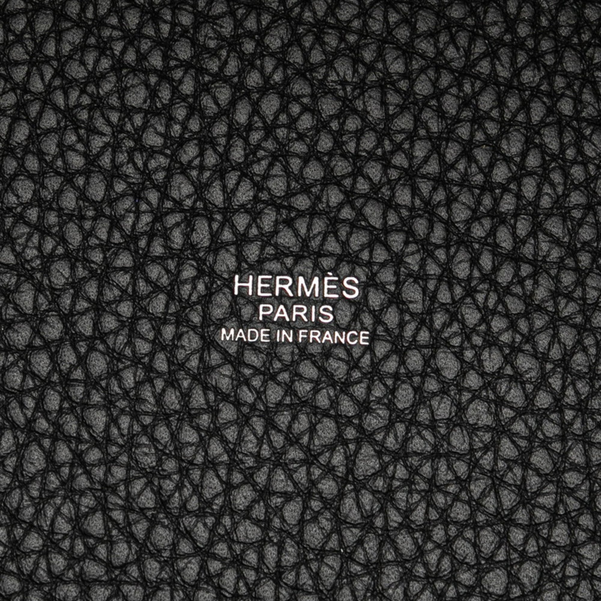 Hermes Picotin Lock MM Handbag Black Taurillon Clemence Women's HERMES