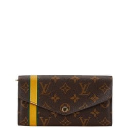 Louis Vuitton Monogram Portefeuille Sarah Long Wallet M62234 Brown Fuchsia PVC Leather Women's LOUIS VUITTON