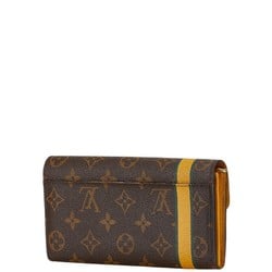 Louis Vuitton Monogram Portefeuille Sarah Long Wallet M62234 Brown Fuchsia PVC Leather Women's LOUIS VUITTON