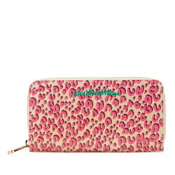 Louis Vuitton Monogram Vernis Leopard Zippy Wallet Long Round M91476 Broncorail Patent Leather Women's LOUIS VUITTON