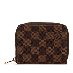 Louis Vuitton Damier Zippy Coin Purse Case N63070 Brown PVC Women's LOUIS VUITTON