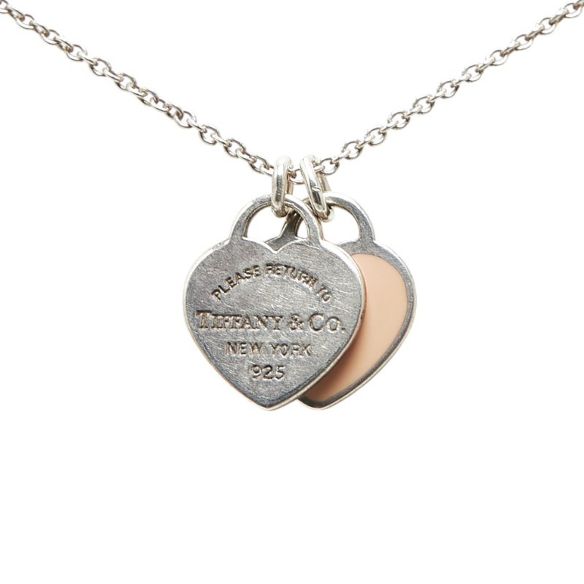 Tiffany Return to Double Heart Necklace Sterling Silver Women's TIFFANY&Co.