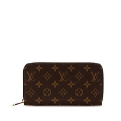 Louis Vuitton Monogram Zippy Wallet Round Long M42616 Brown PVC Women's LOUIS VUITTON