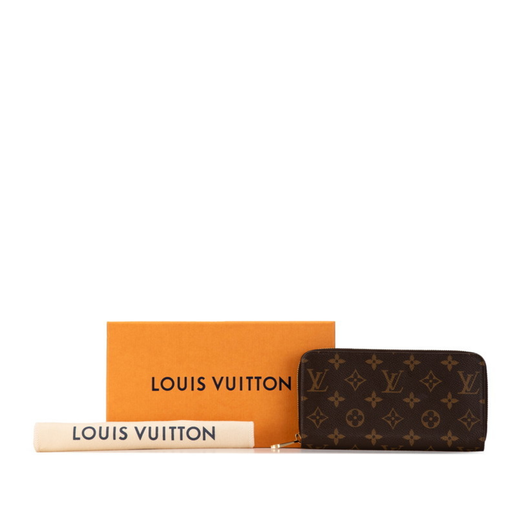 Louis Vuitton Monogram Zippy Wallet Round Long M42616 Brown PVC Women's LOUIS VUITTON