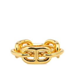 Hermes Chaine d'Ancre scarf ring, gold plated, for women, HERMES