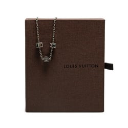 Louis Vuitton Collier Gamble Stone Necklace M65232 Silver Metal Women's LOUIS VUITTON