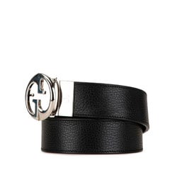 Gucci Interlocking G Reversible Belt 36/90 493715 Black Leather Women's GUCCI