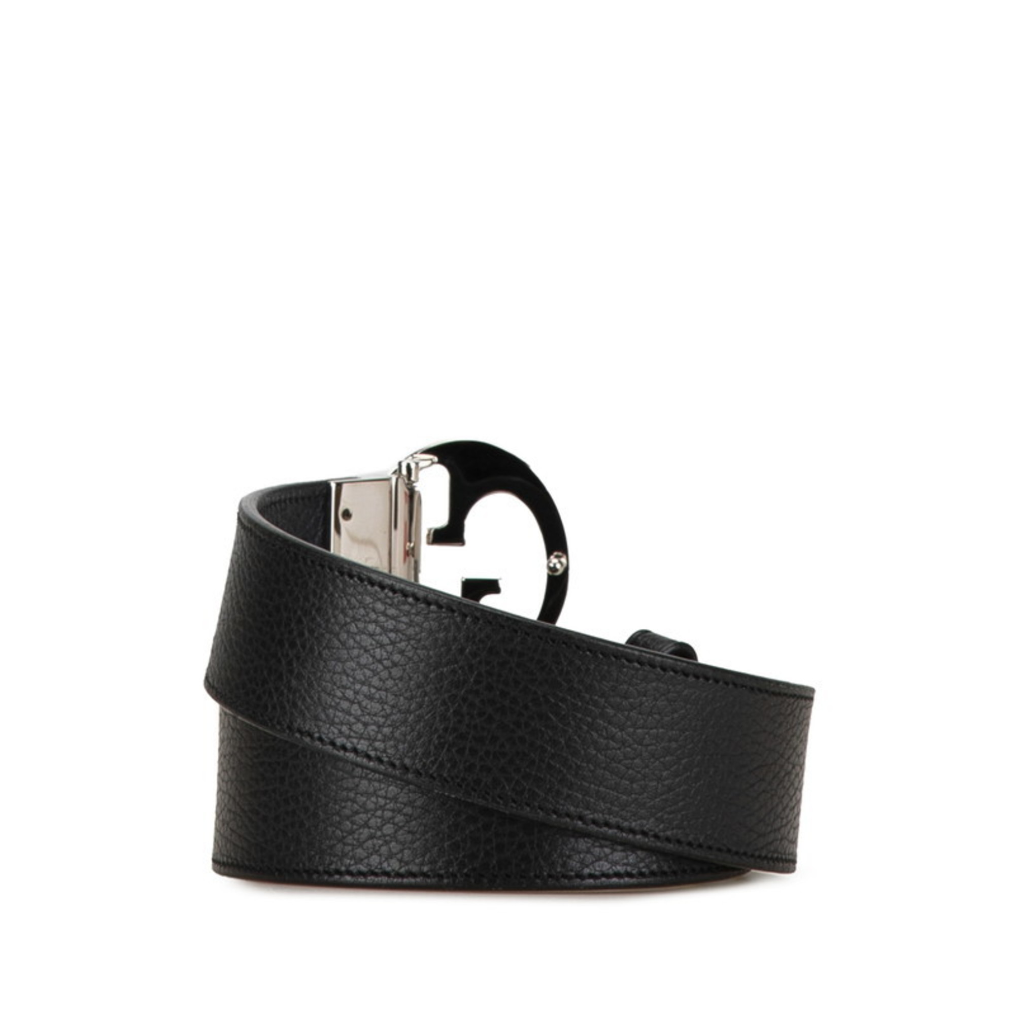 Gucci Interlocking G Reversible Belt 36/90 493715 Black Leather Women's GUCCI