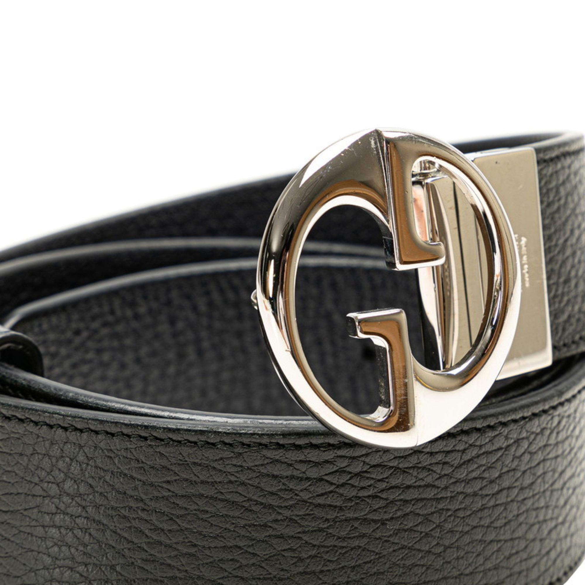 Gucci Interlocking G Reversible Belt 36/90 493715 Black Leather Women's GUCCI