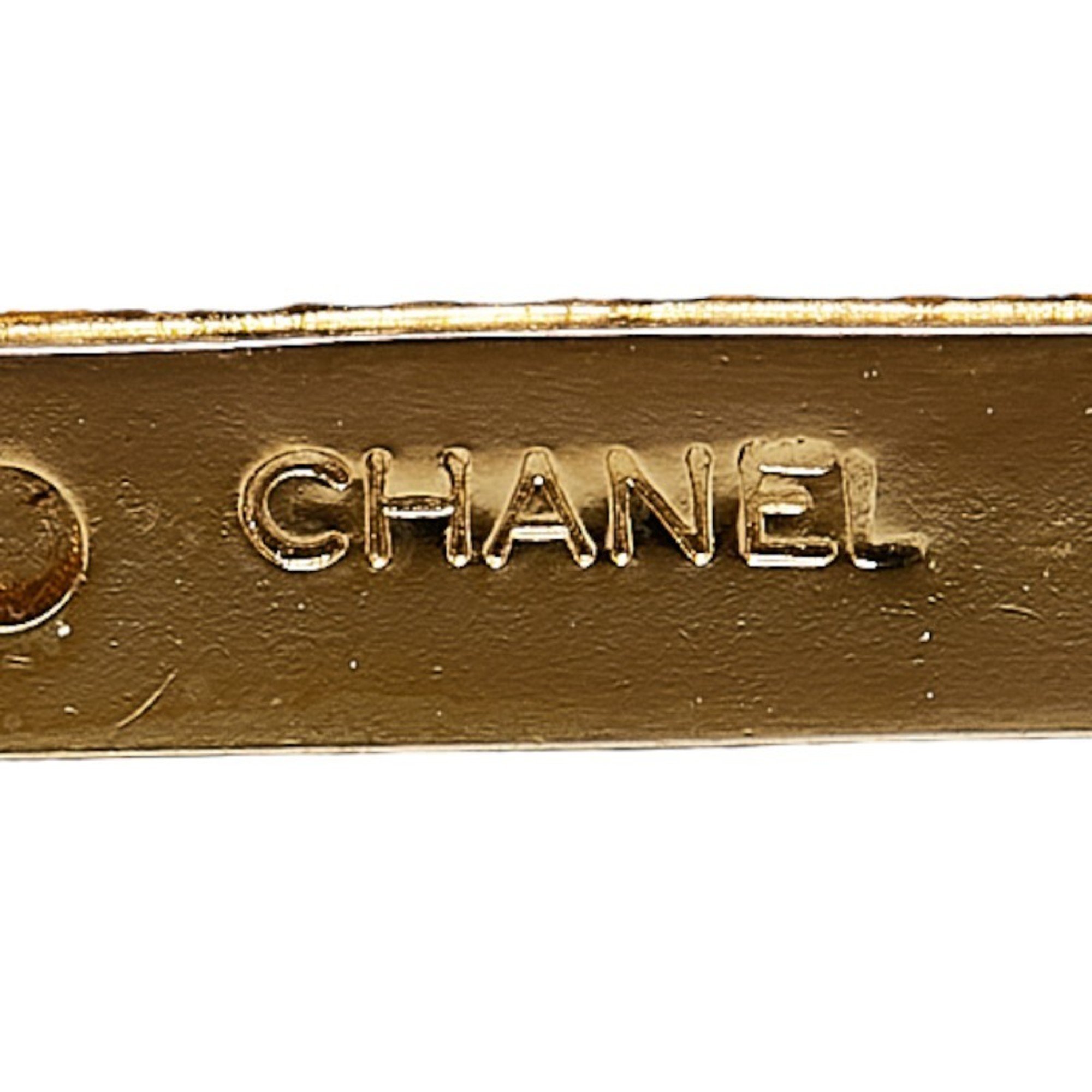 CHANEL 31 RUE CAMBON Brooch Gold Black Plated Women's