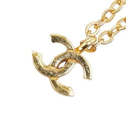 Chanel Coco Mark Necklace Gold Plated Women's CHANEL