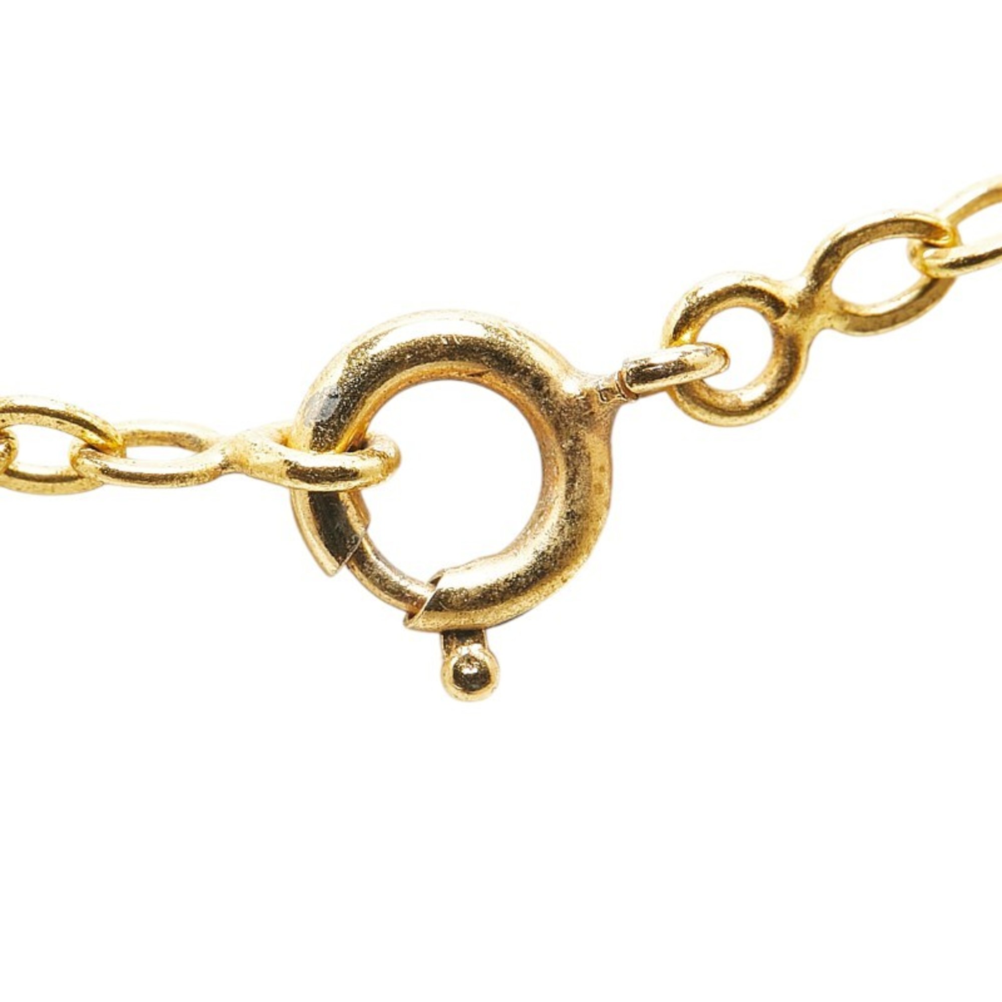 Chanel Coco Mark Necklace Gold Plated Women's CHANEL