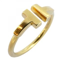 Tiffany Ring T Wire K18YG Yellow Gold Size 8 Ladies