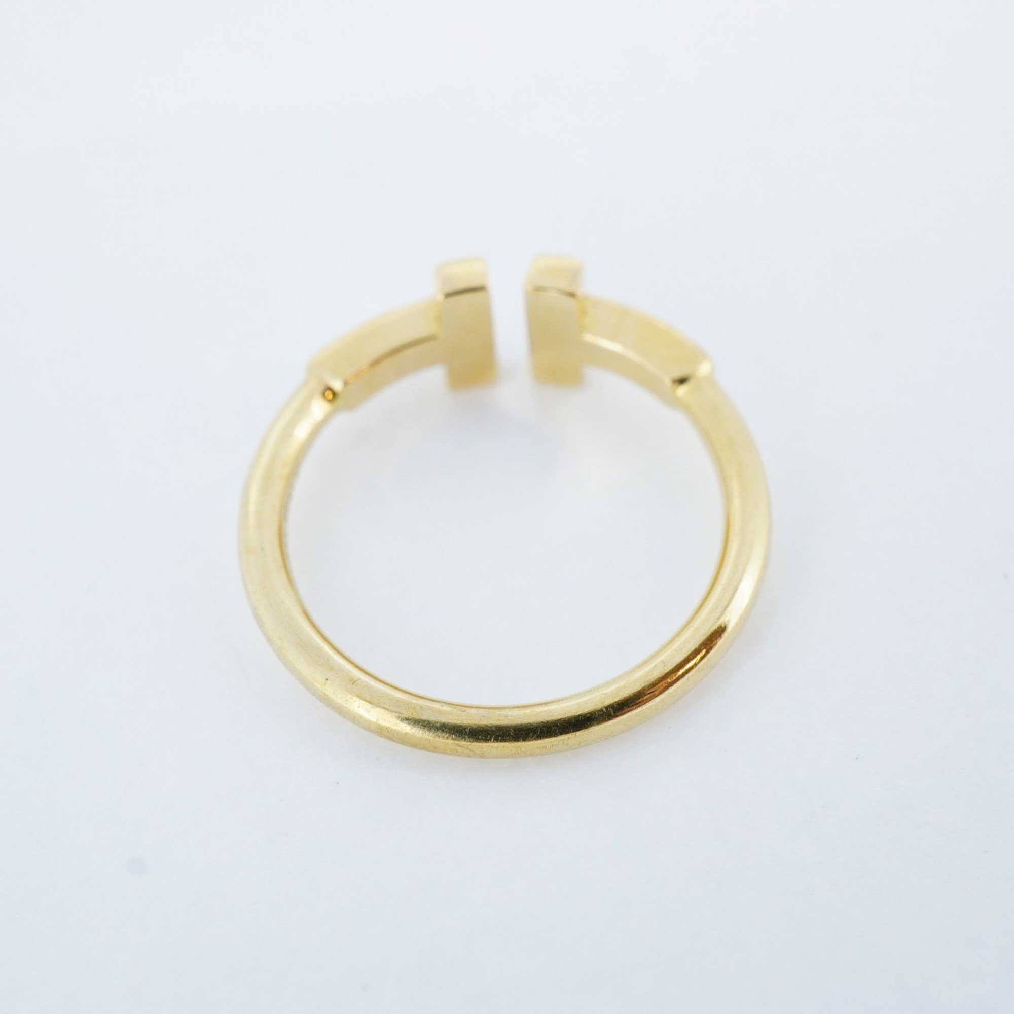 Tiffany Ring T Wire K18YG Yellow Gold Size 8 Ladies