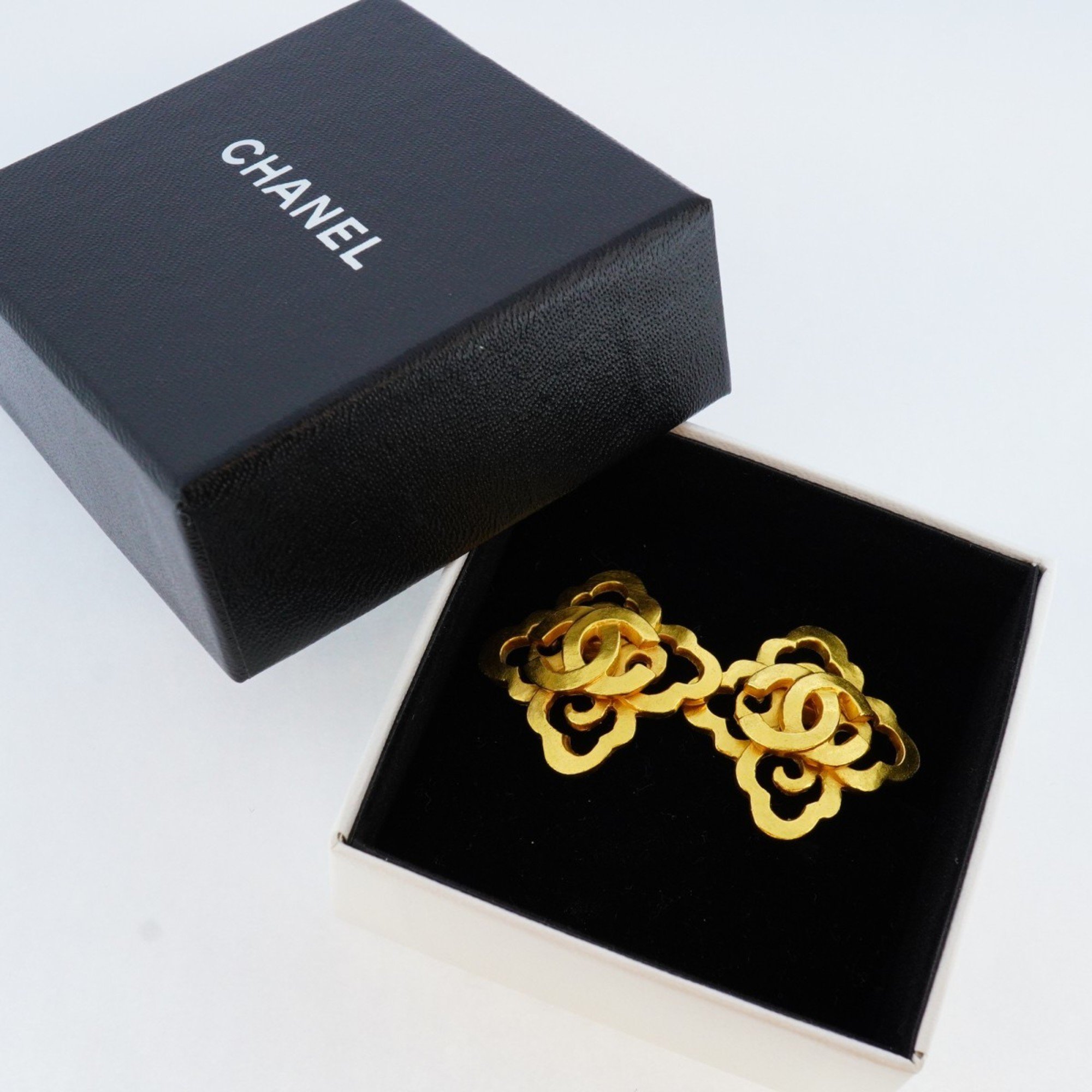 Chanel Earrings Coco Mark GP Plated Gold Ladies