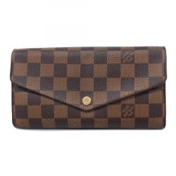 Louis Vuitton Long Wallet Damier Portefeuille Sarah N63209 Ebene Ladies