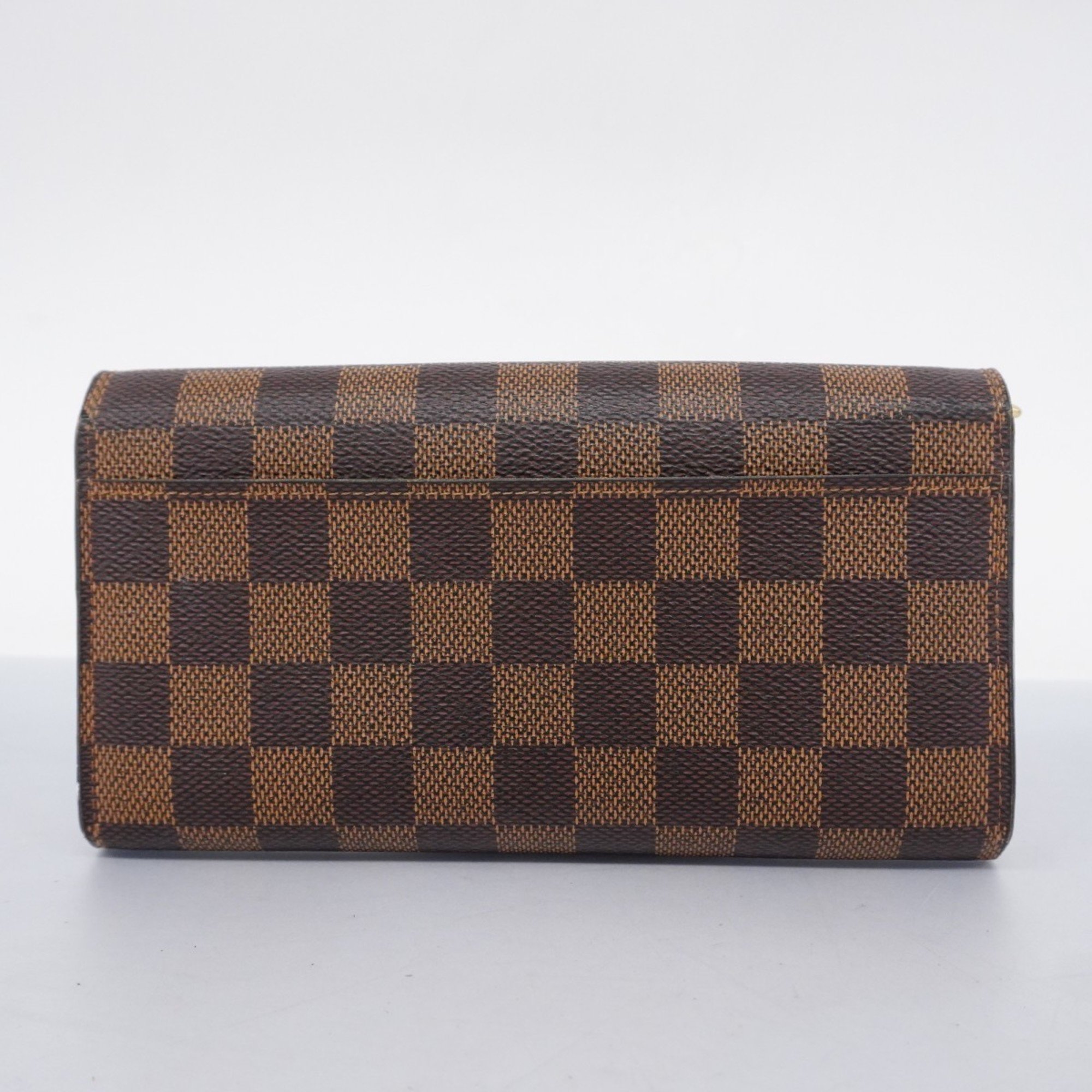 Louis Vuitton Long Wallet Damier Portefeuille Sarah N63209 Ebene Ladies